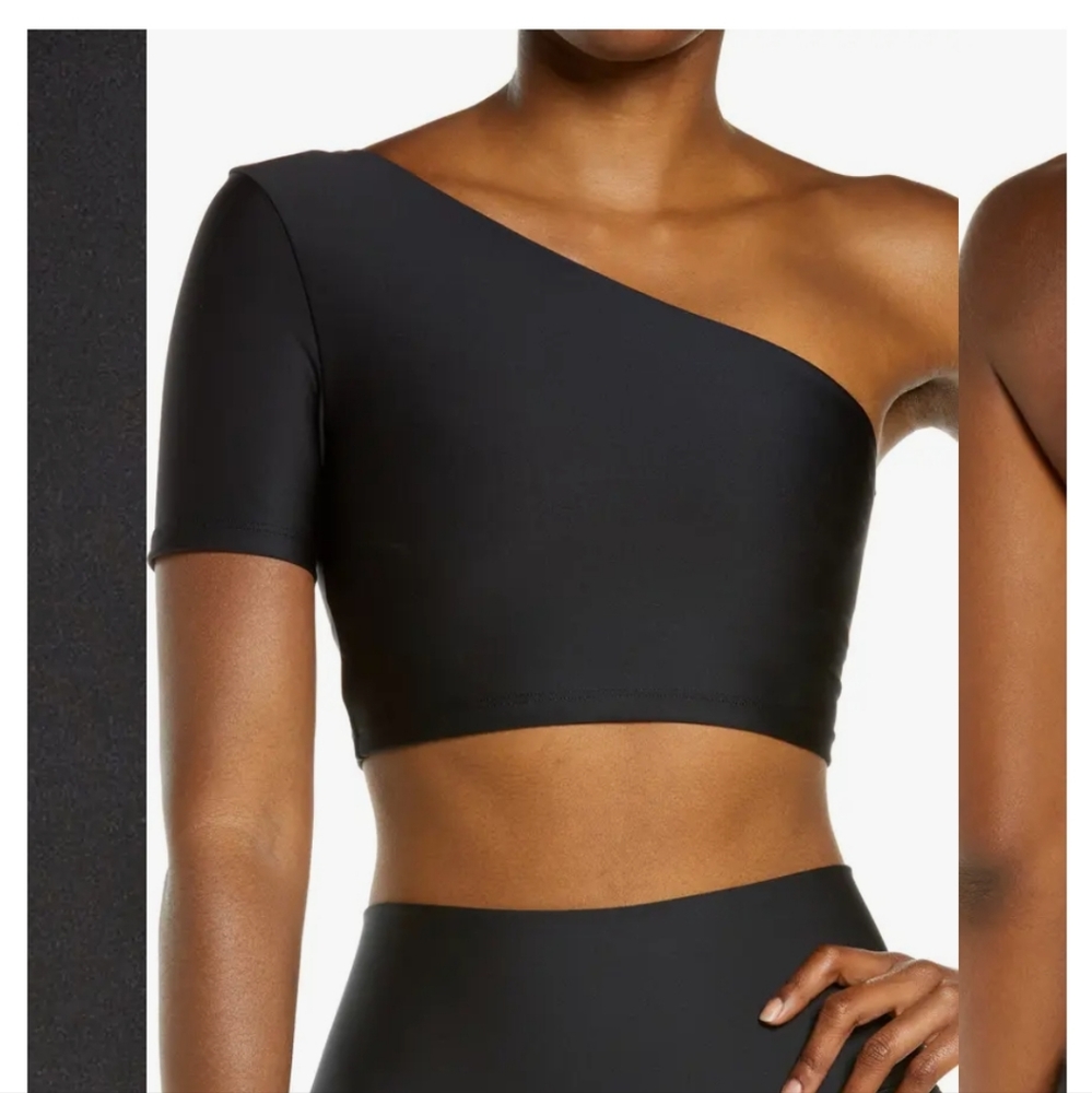 Alo Airwave One Shoulder Crop Top